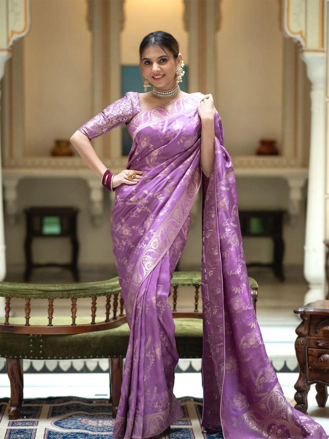 avantika fashion lavender ethnic motifs pure silk designer kanjeevaram saree