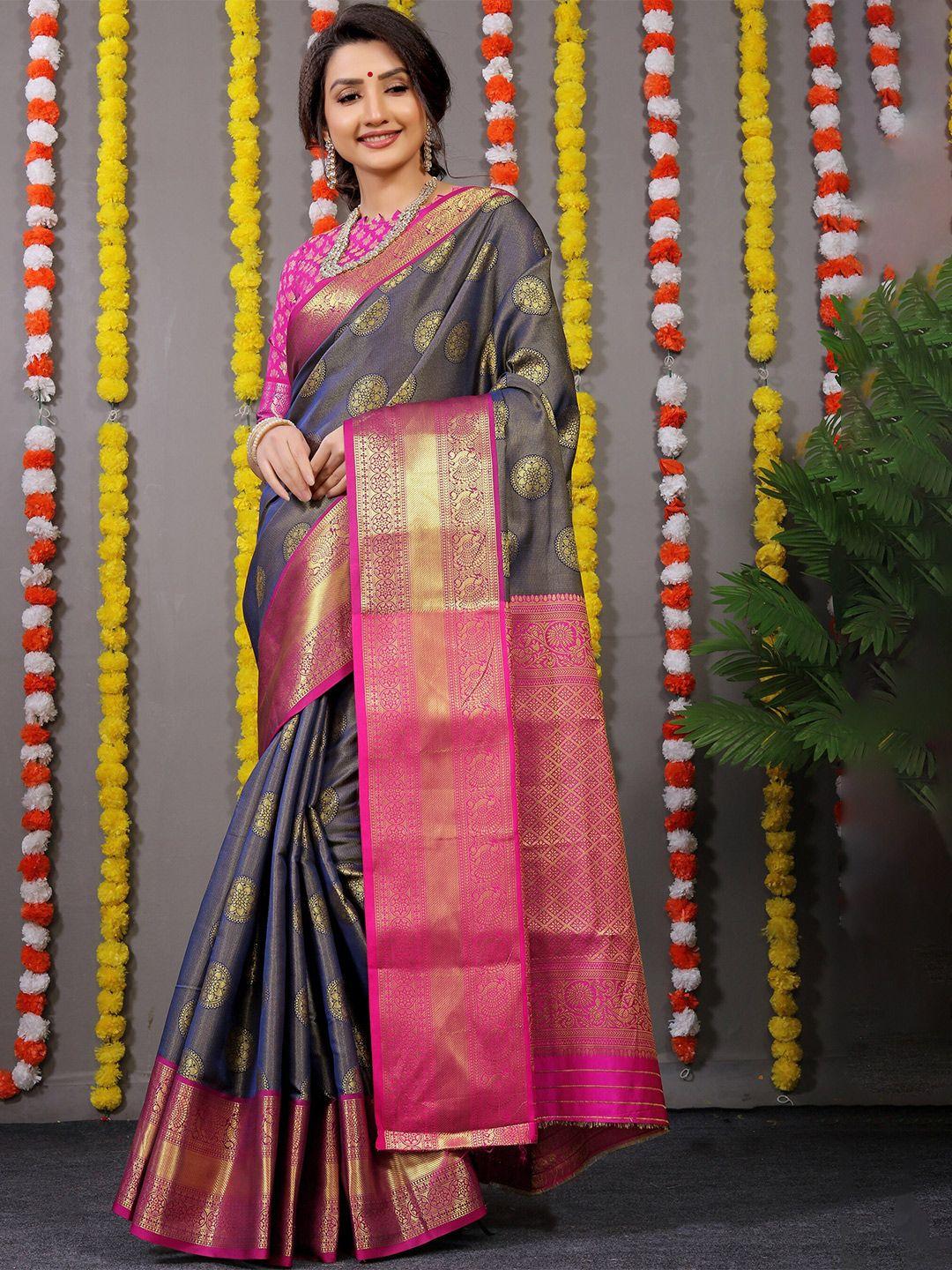 avantika fashion ethnic motif woven design zari kanjeevaram tissue saree
