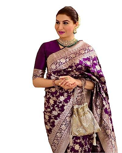 avantika fashion women's kanjivaram soft pure silk banarasi sarees with blouse piece