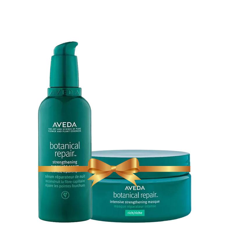 aveda botanical repair strengthening overnight serum & hair masque