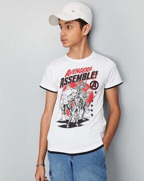 avenger print round-neck t-shirt