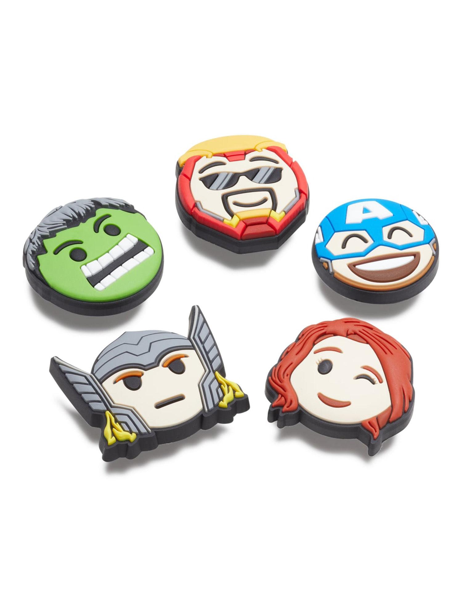 avengers emojis jibbitz shoe charm - pack of 5
