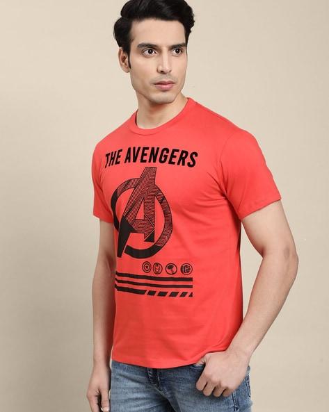 avengers print crew-neck t-shirt