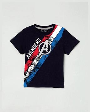 avengers print crew-neck t-shirt
