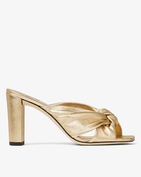 avenue 85 metallic nappa leather mules