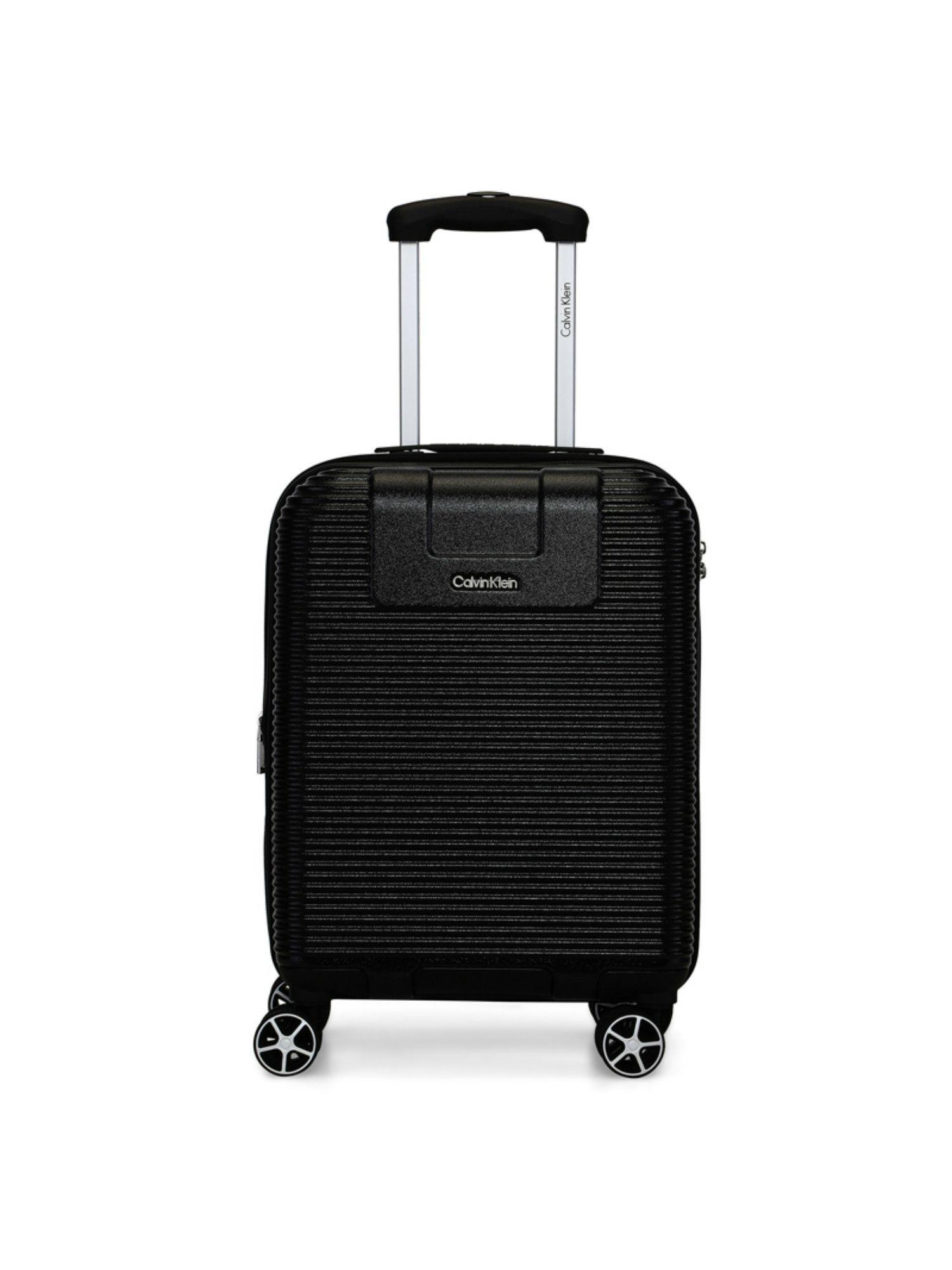 avenue black abs & pc hard luggage bag