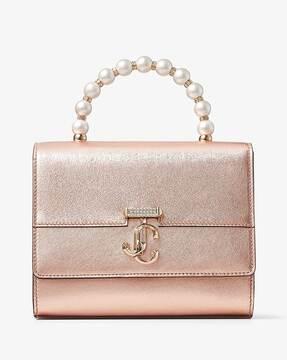 avenue top handle bag with pearls