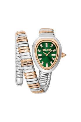 aversa dark green dial stainless steel analog watch for women - jc1l222m0075