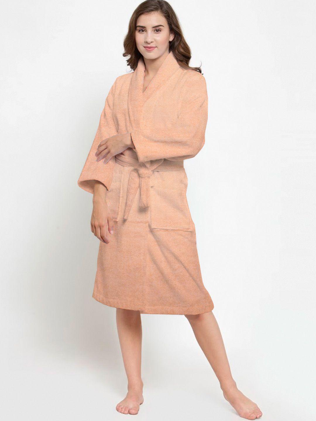 avi living unisex solid 300 gsm cotton bath robe