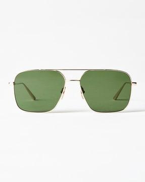 aviator green p uv-protected full-rim round sunglasses