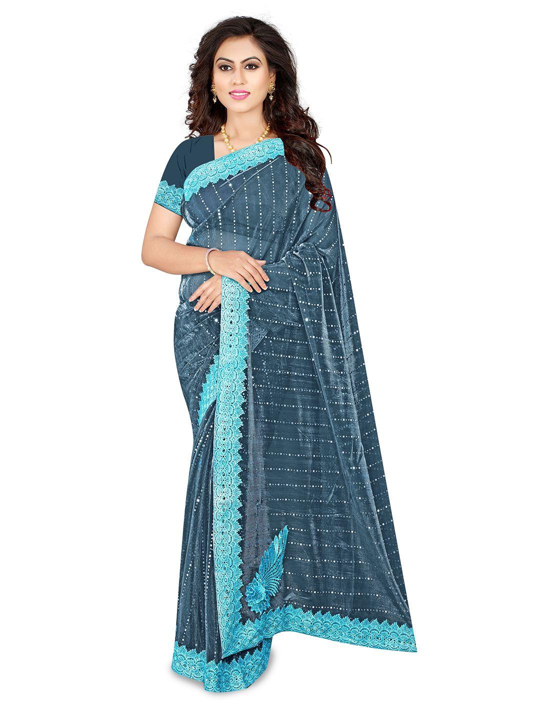 avimoz embellished beads & stones saree