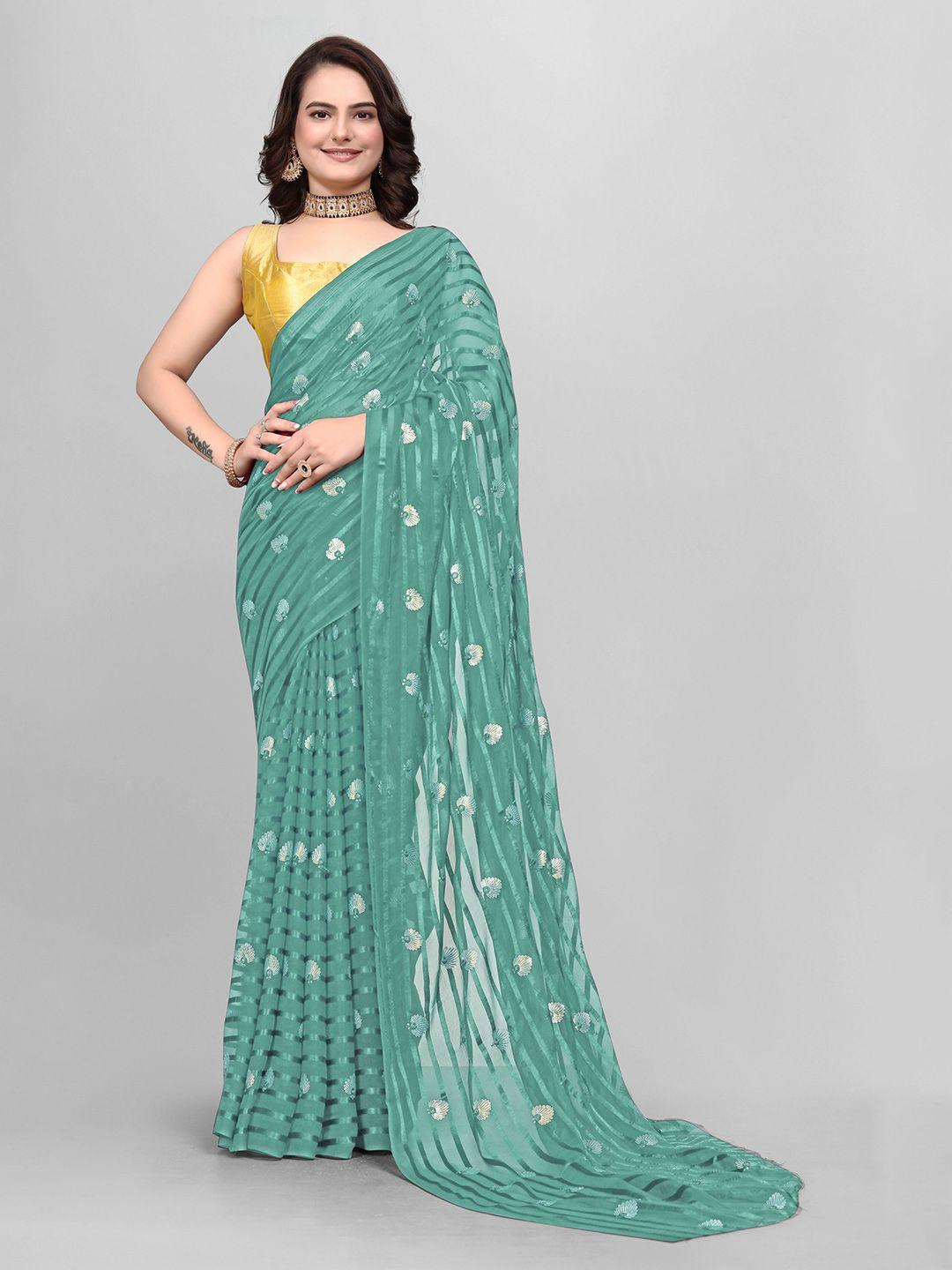 avojee ethnic motifs embroidered saree