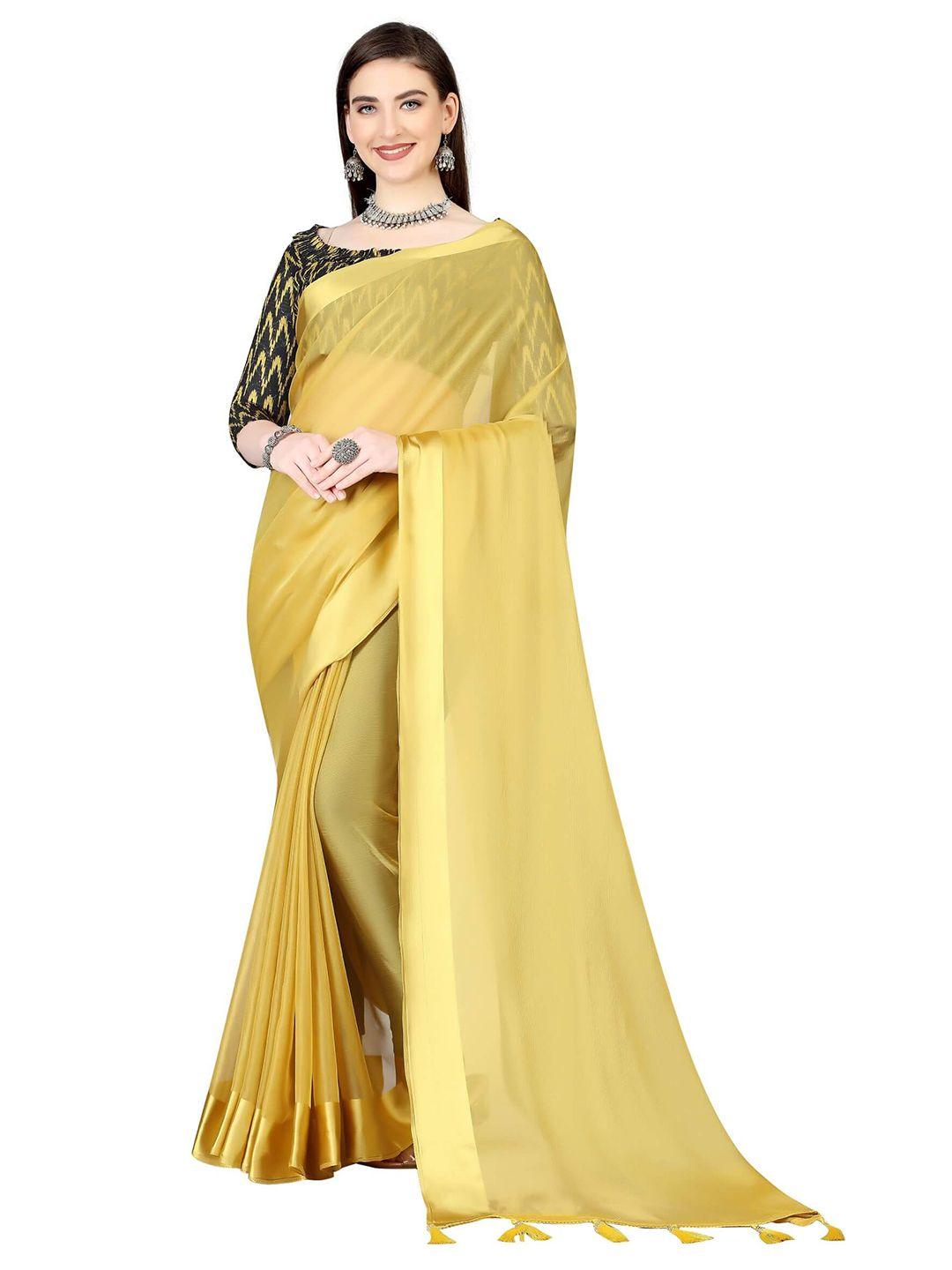 avojee yellow saree