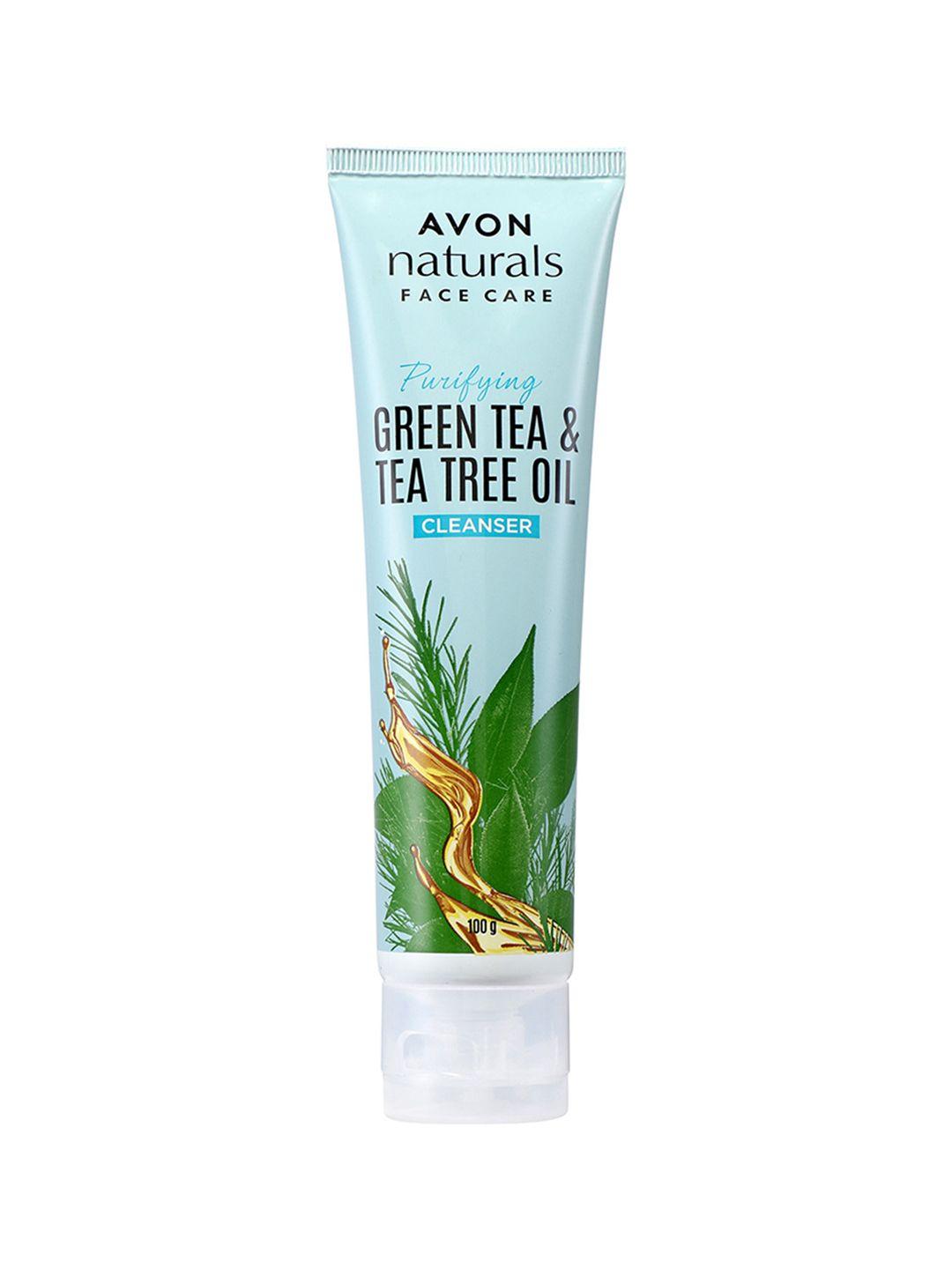 avon naturals green tea & tea tree oil purifying face cleanser - 100 g