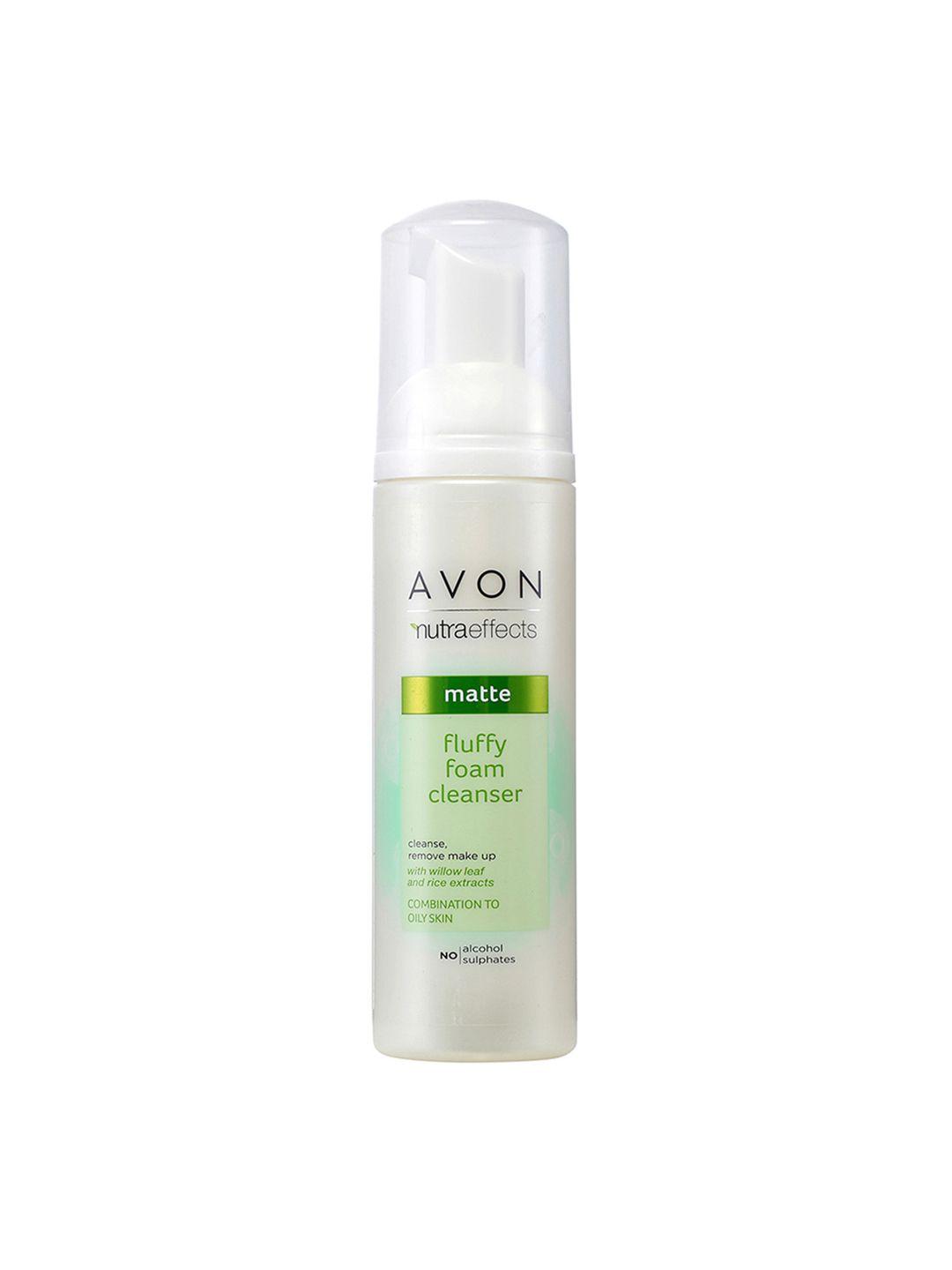 avon nutraeffects matte fluffy foam face cleanser with willow leaf & rice extracts - 150ml