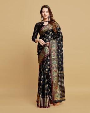 awriya's peacock whispers: a symphony of jacquard silk and intricate weaves saree