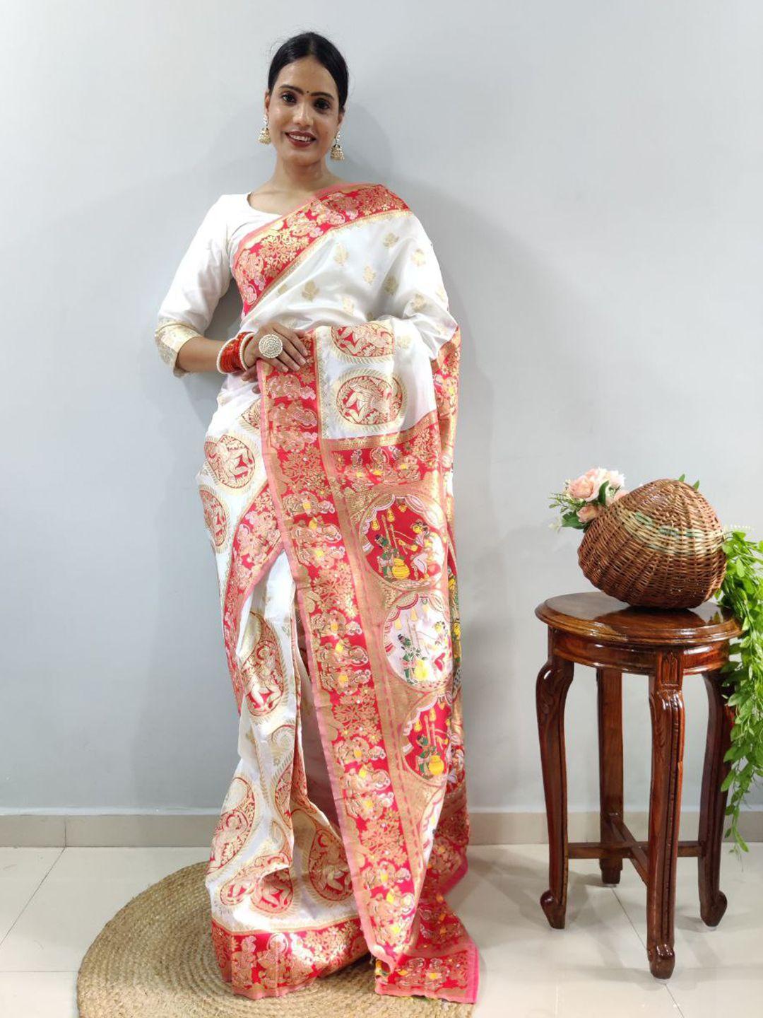 awriya ethnic motifs zari woven design banarasi saree
