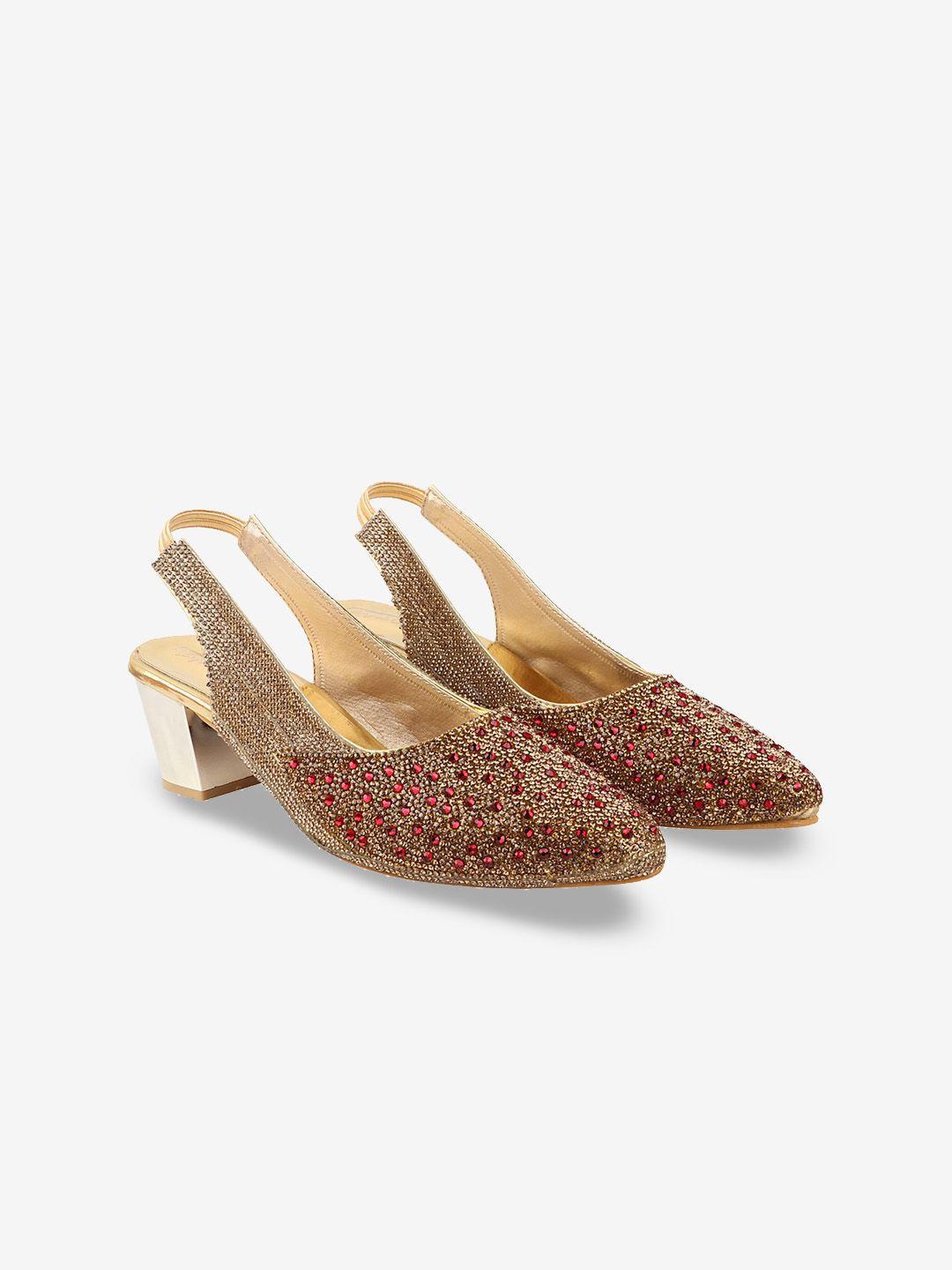 axium embellished pointed toe party block mules with backstrap