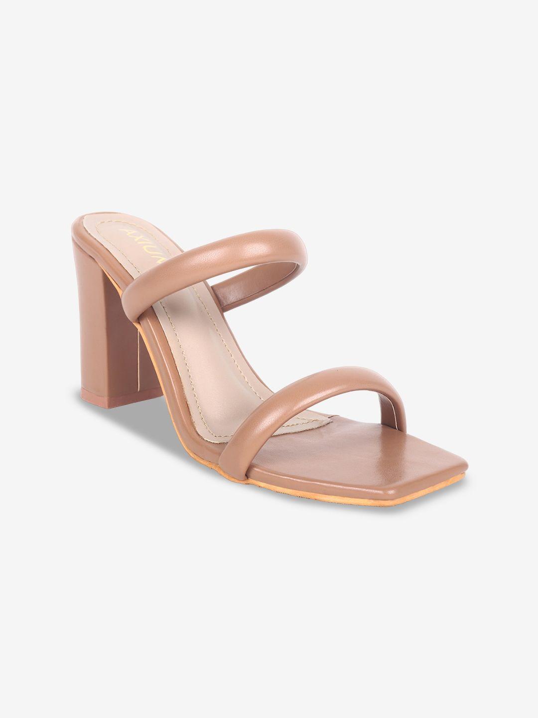 axium open toe block heels