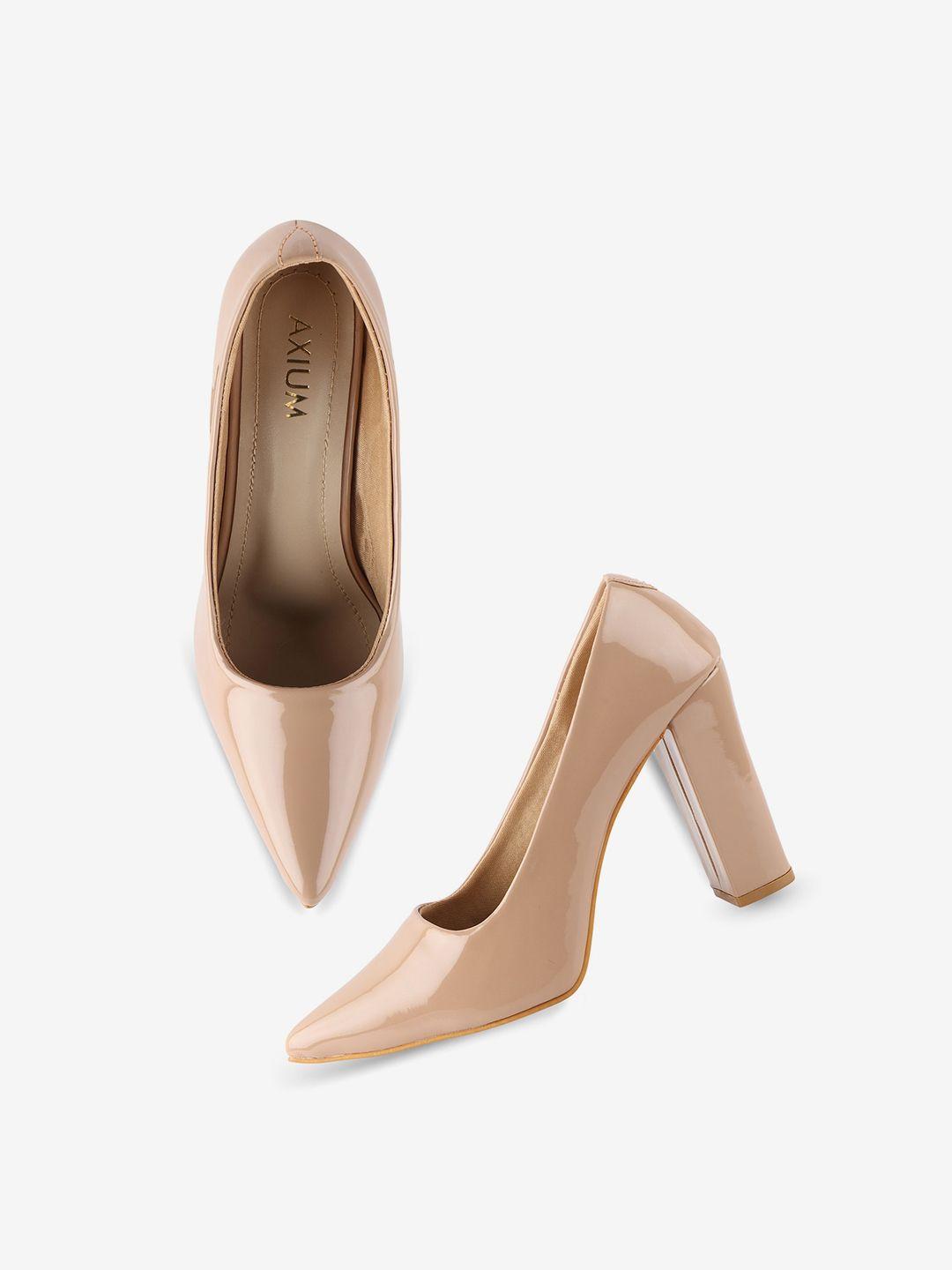 axium pointed toe block pumps