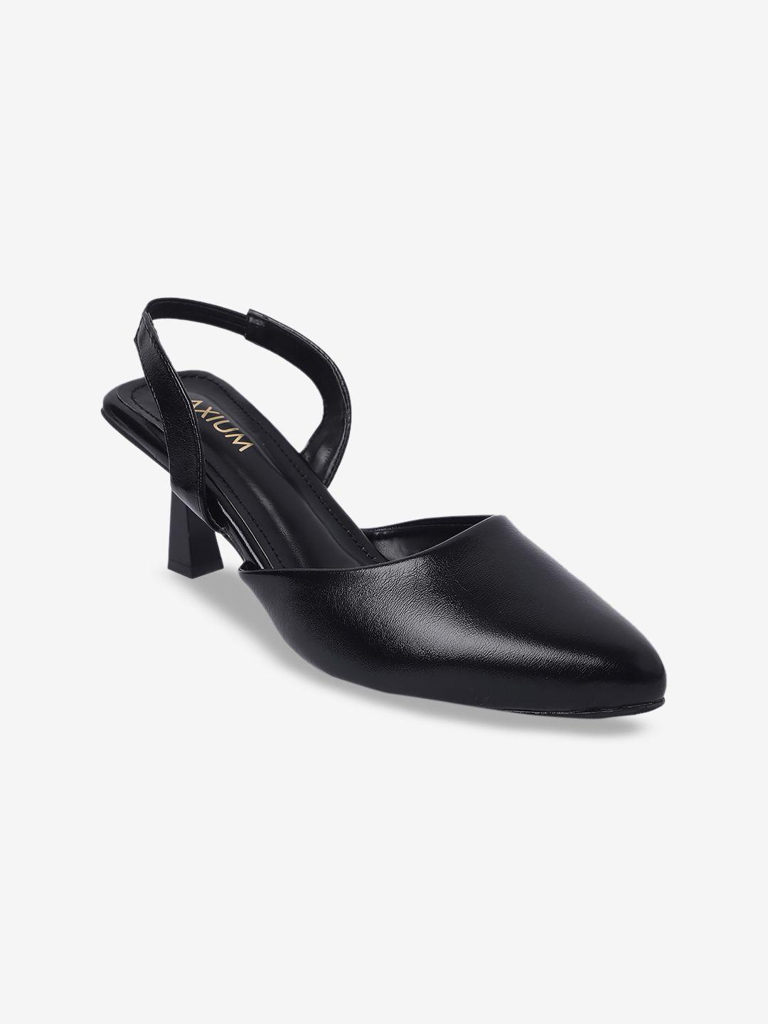 axium pointed toe slim mules with backstrap