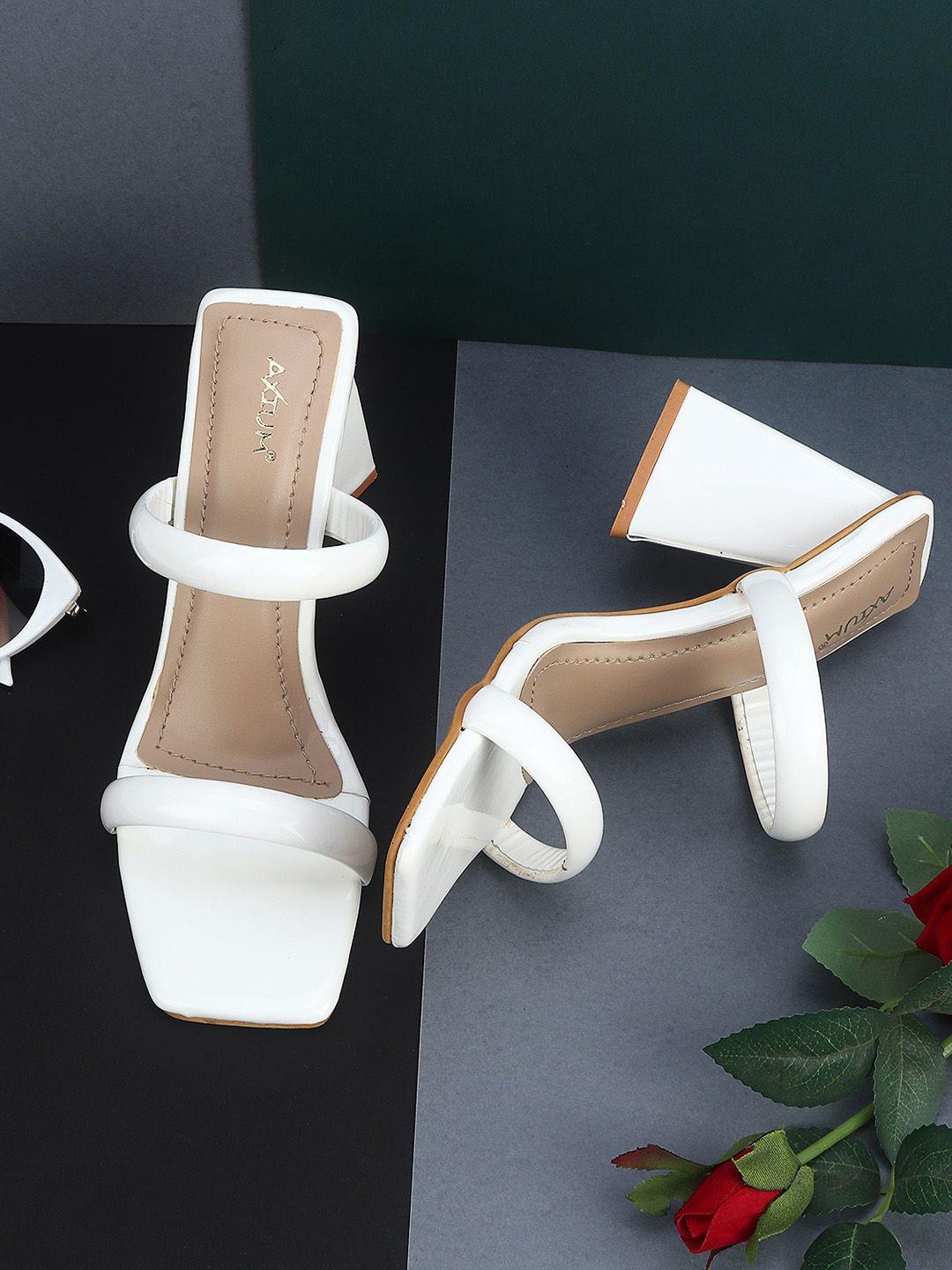 axium two strap block heels