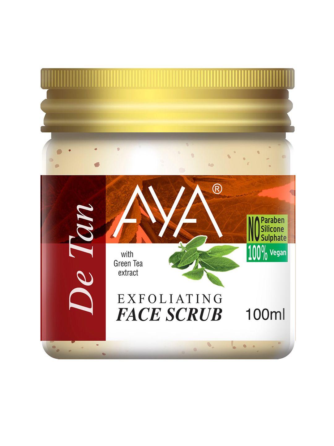 aya detan exfoliating face scrub with green tea extracts 100 ml