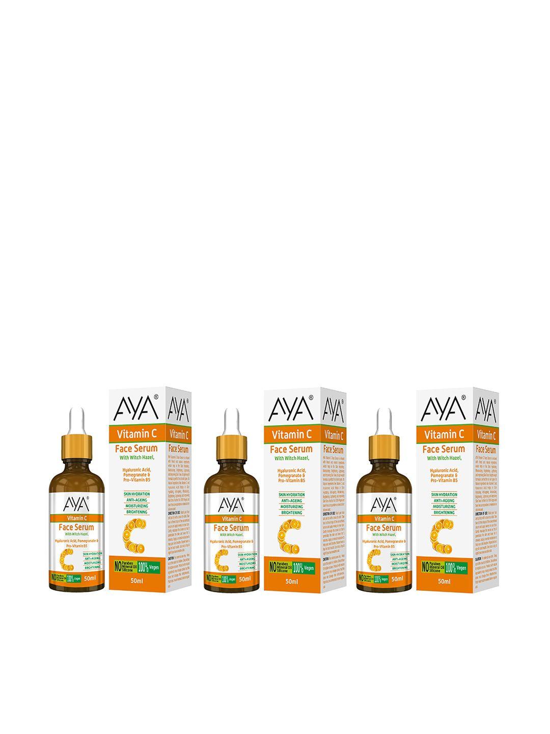 aya set of 3 vitamin c face serum for skin skin hydration & anti-ageing 50 ml each