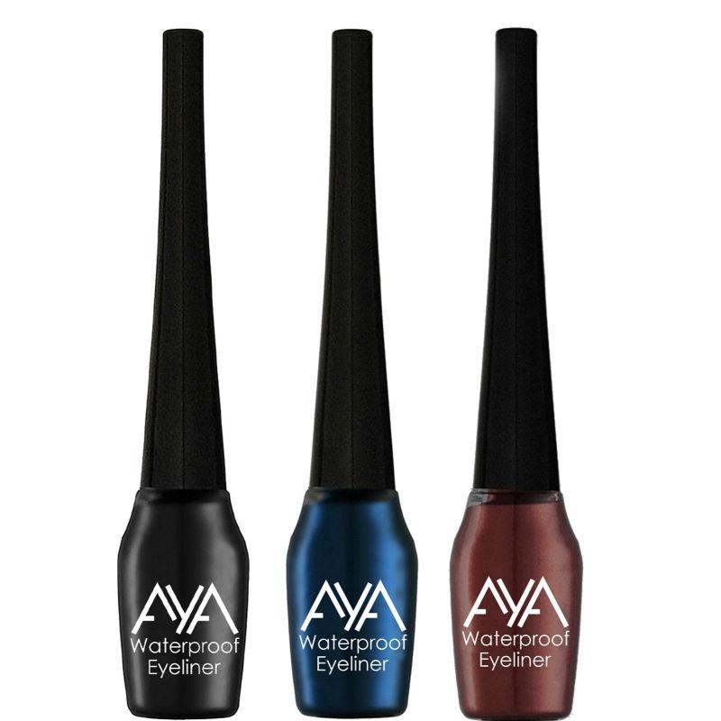 aya waterproof eyeliner - black, blue, brown (set of 3)