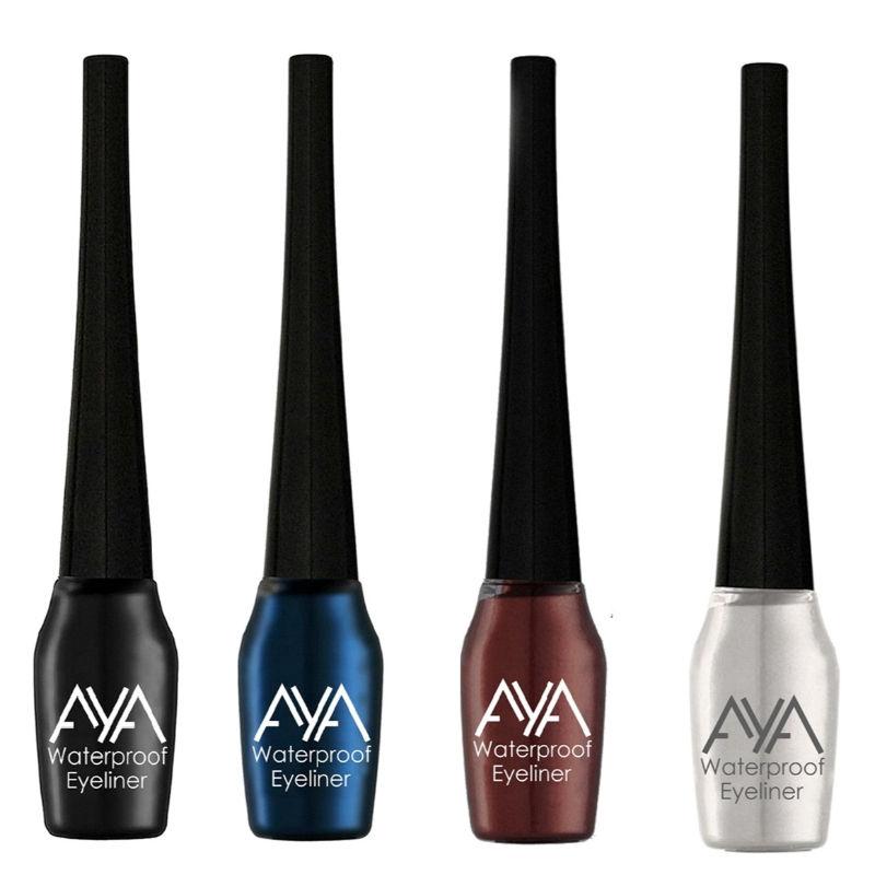 aya waterproof eyeliner - black, blue, brown, silver (set of 4)