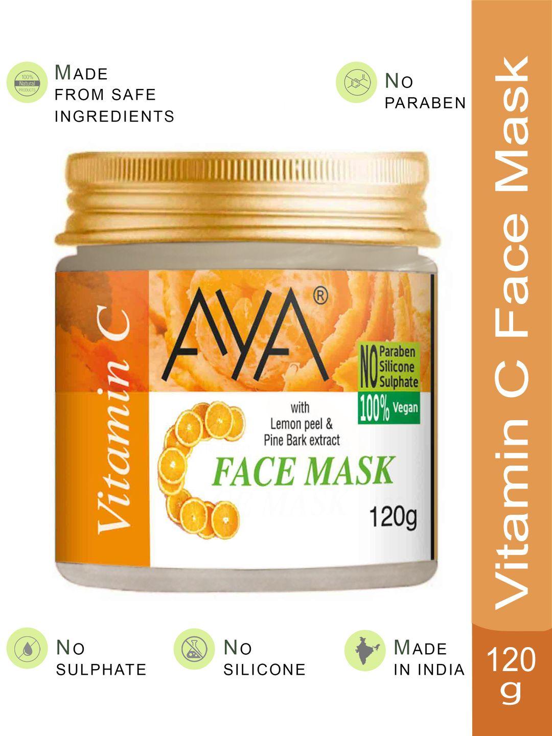 aya paraben-free & silicone-free vitamin c face mask with lemon peel - 120 g