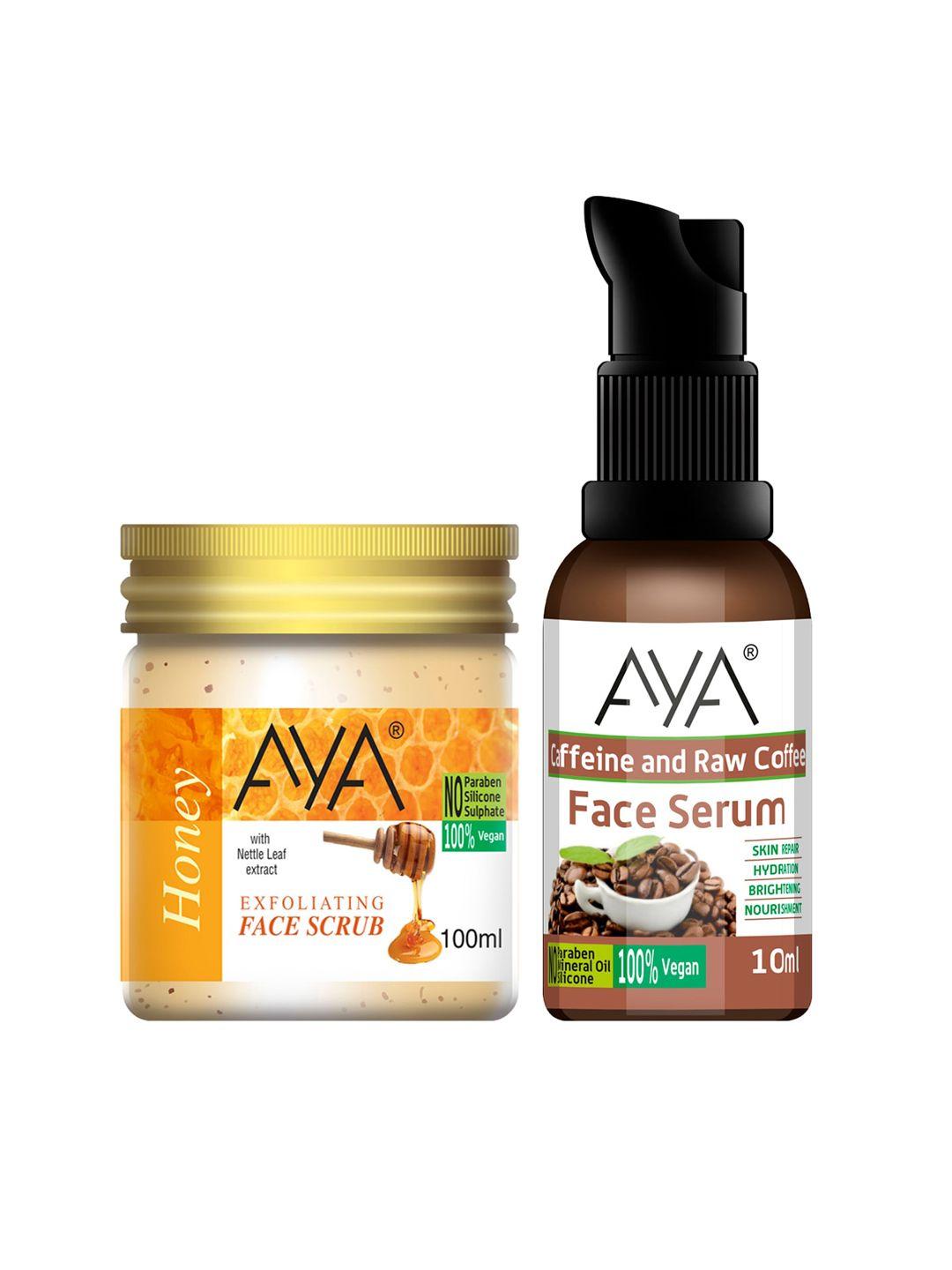 aya set of 2 face scrub & face serum