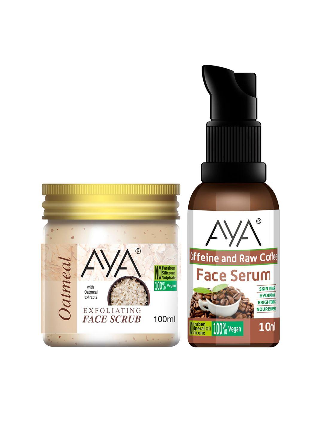 aya set of 2 face scrub 100ml & face serum 10ml