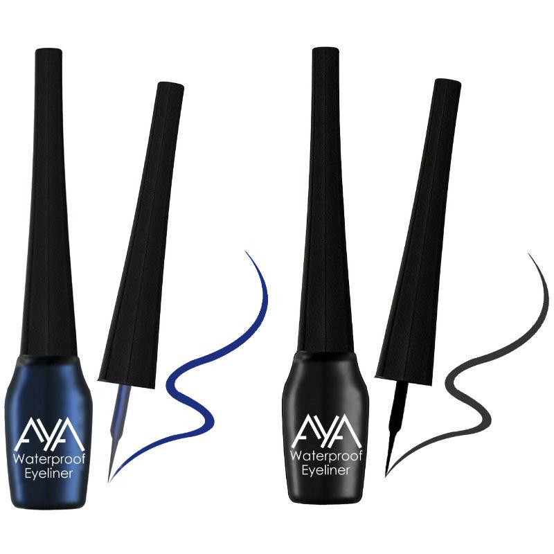 aya waterproof eyeliner - black and blue (set of 2)
