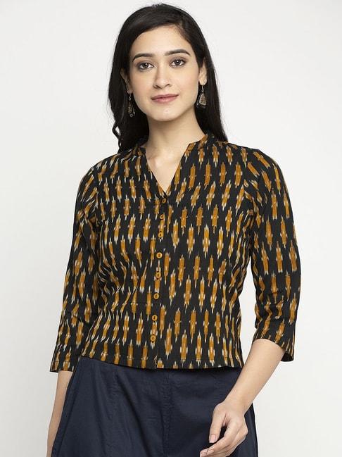 ayaany multi printed cotton top