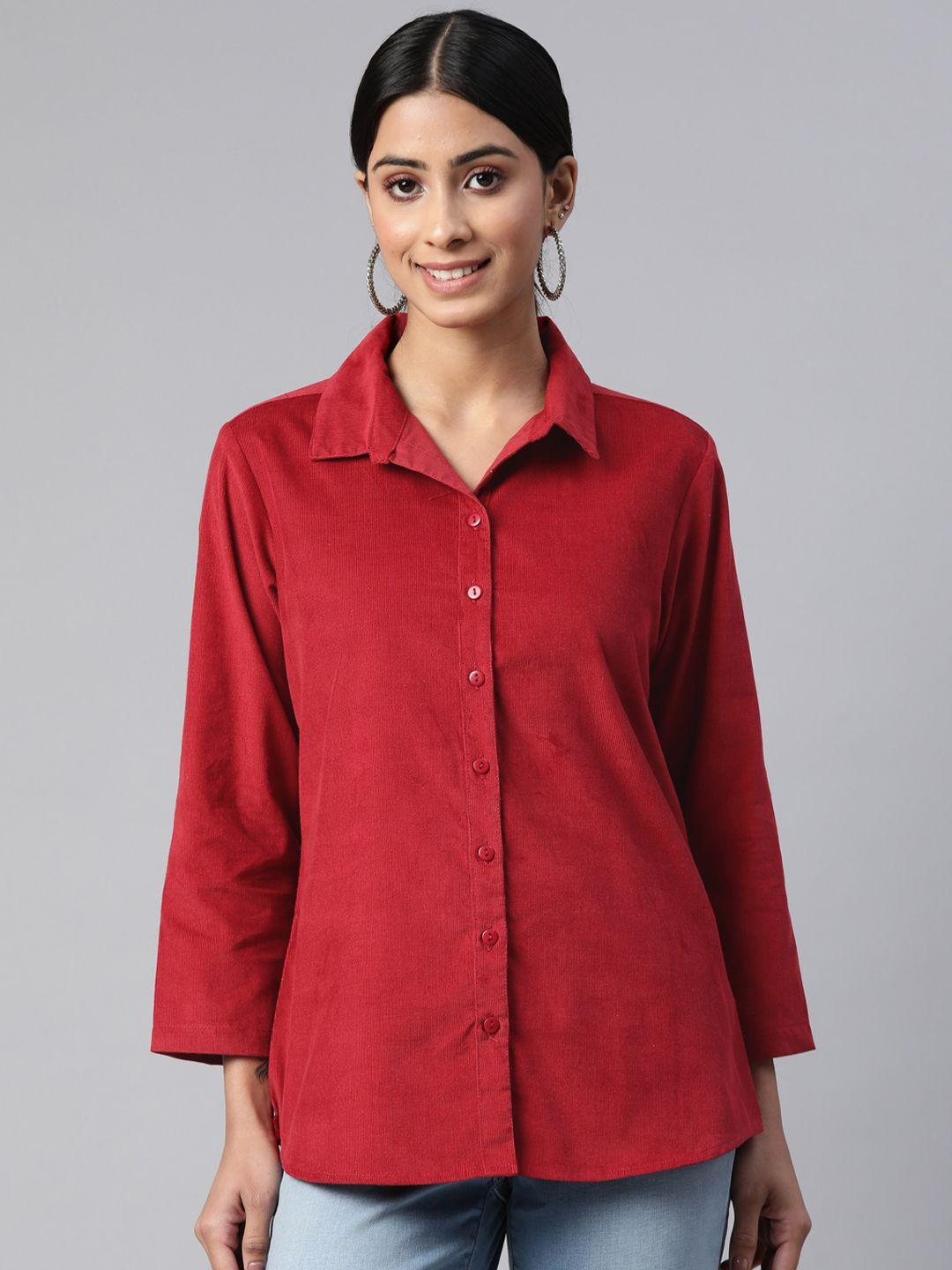 ayaany women solid regular fit casual shirt