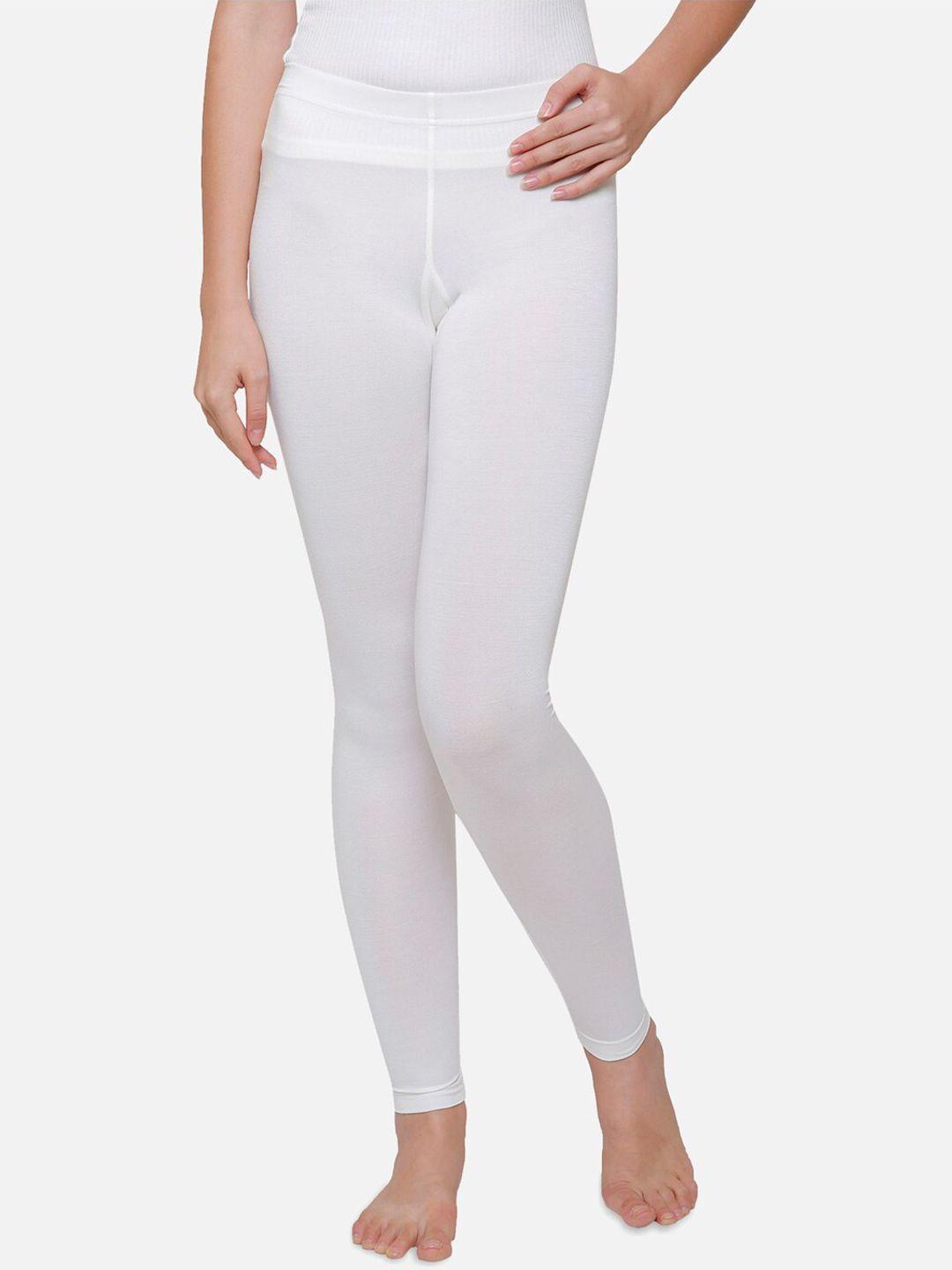 ayaki women off-white solid thermal bottoms