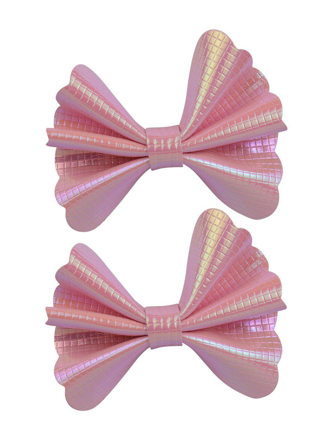 aye candy girls pink set of 2 embellished alligator hair clip