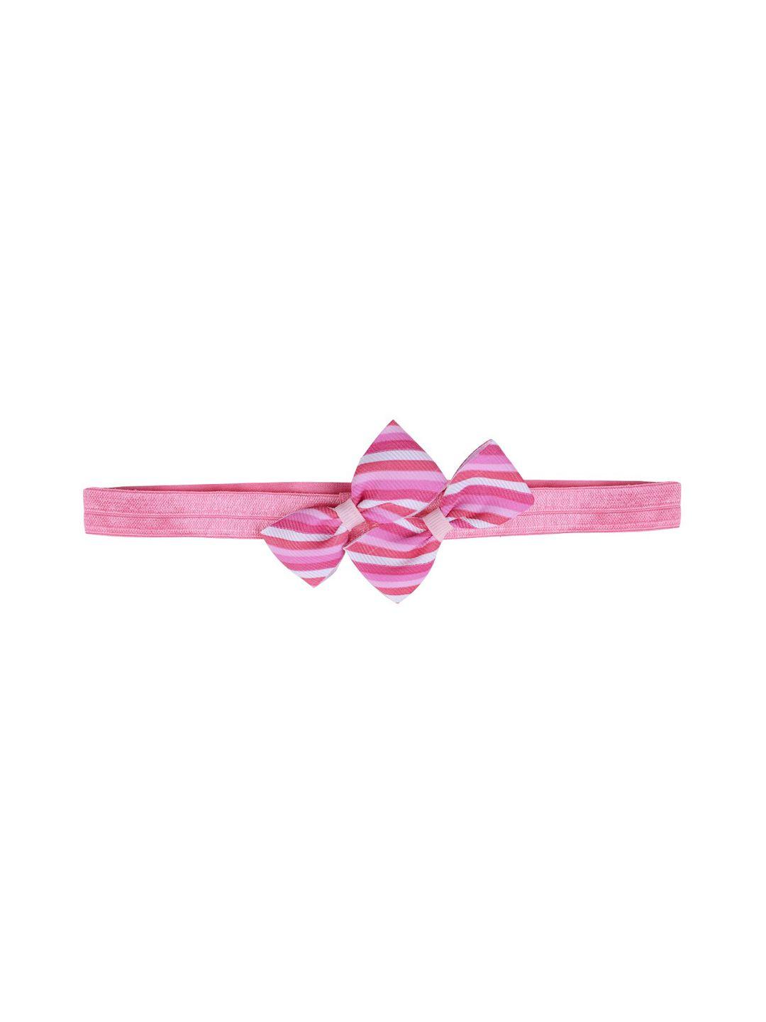 aye candy girls pink striped tiny bows headband