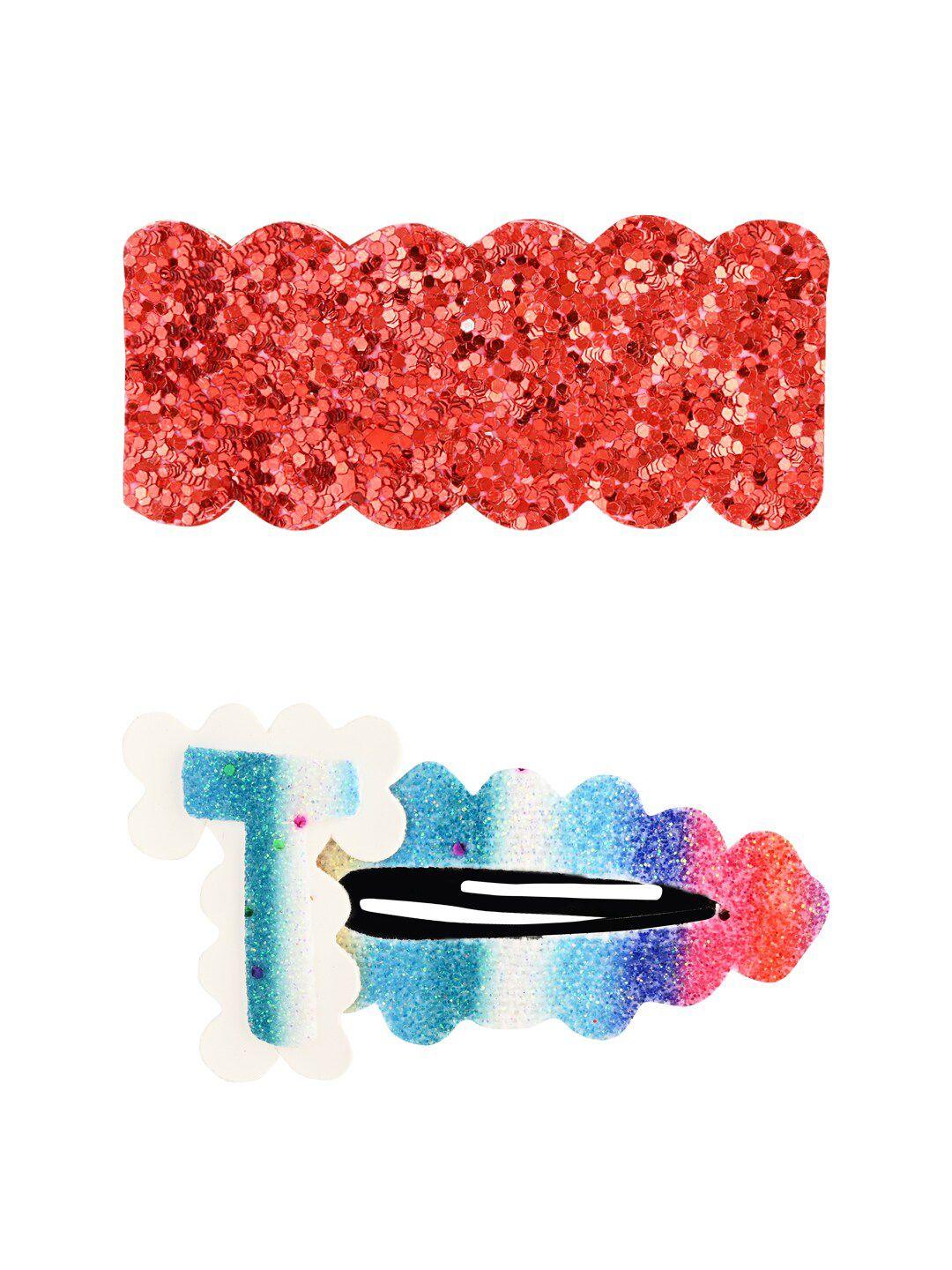 aye candy girls red set of 2 embellished tic tac hair clip