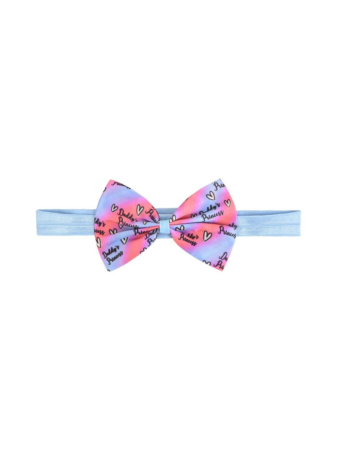 aye candy girls blue & pink daddy's princess bow chill wrap headband