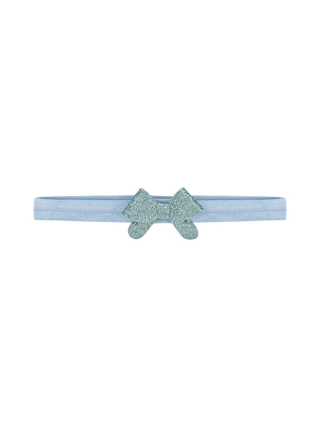 aye candy girls blue glitter tiny bow chill wrap headband