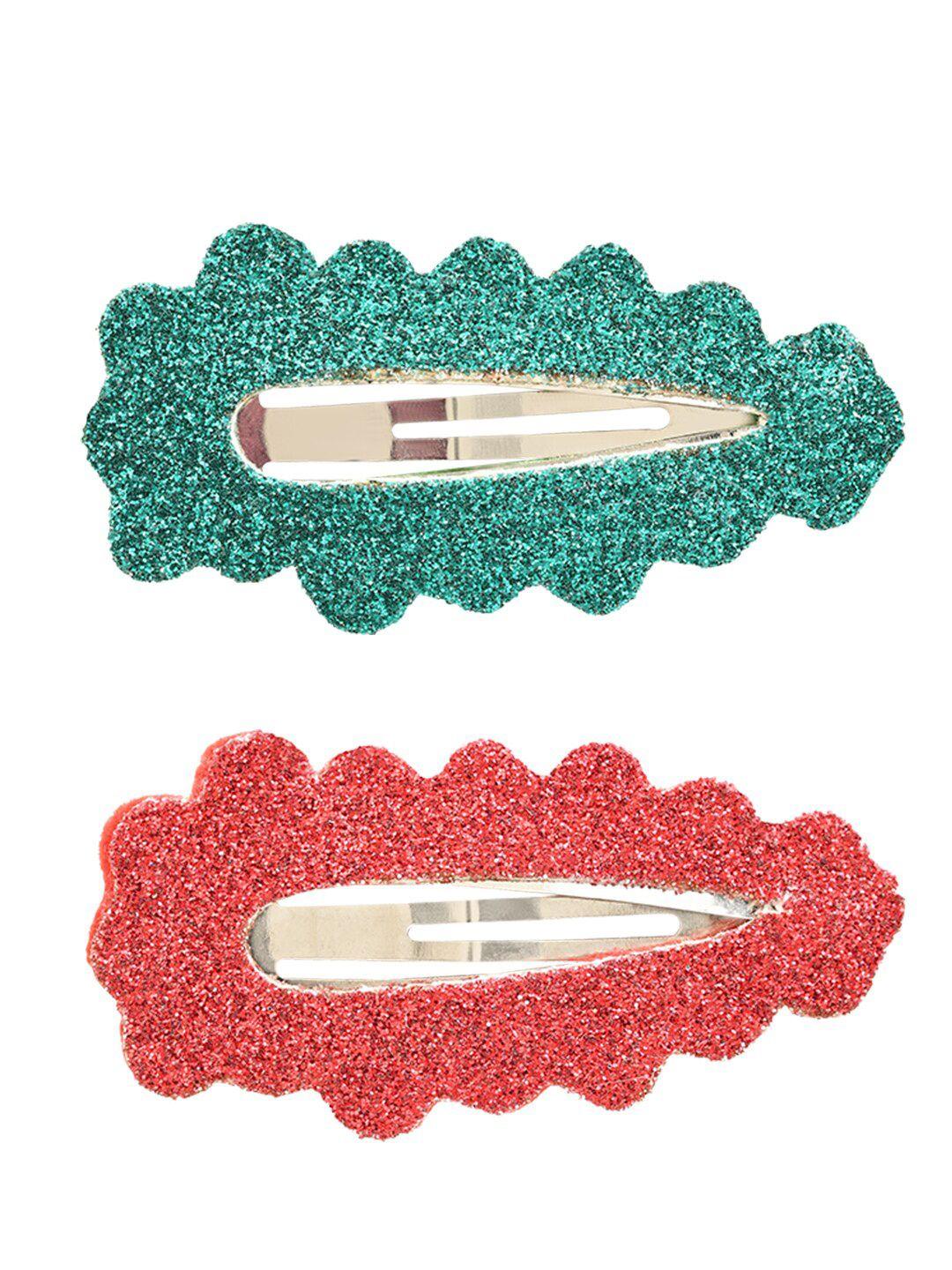 aye candy girls green & red set of 2 tic tac hair clip