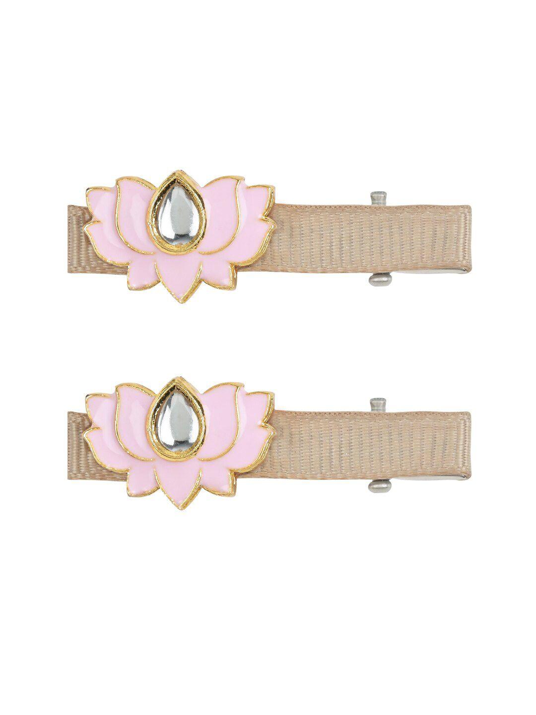 aye candy girls pink set of 2 alligator hair clip