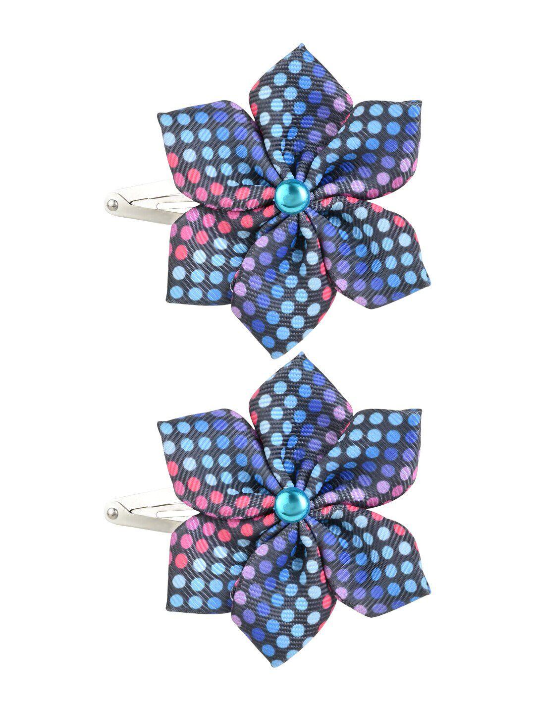 aye candy girls set of 2 floral beaded tic tac hair clip