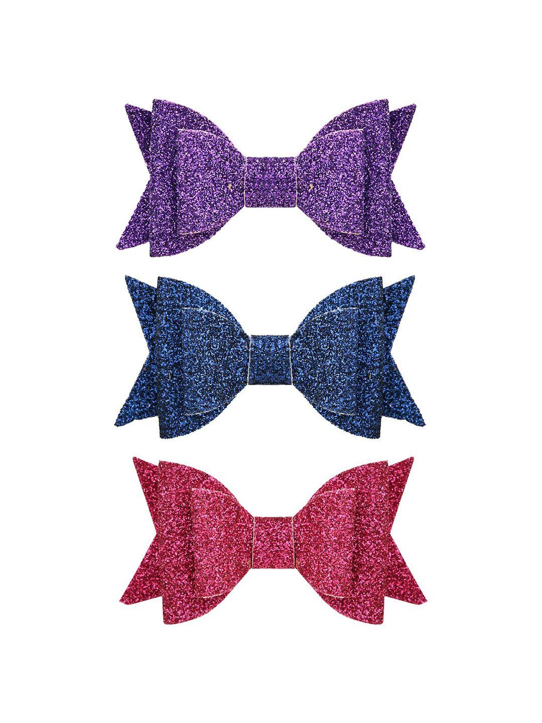 aye candy girls set of 3 double bow alligator hair clip