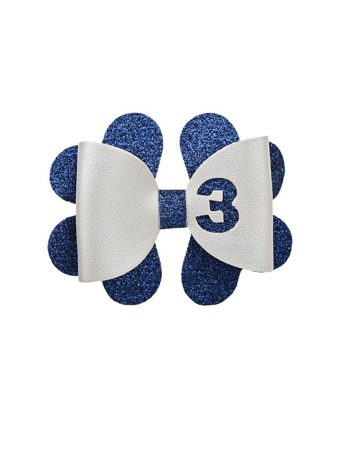 aye candy girls silver-toned & blue alligator hair clip