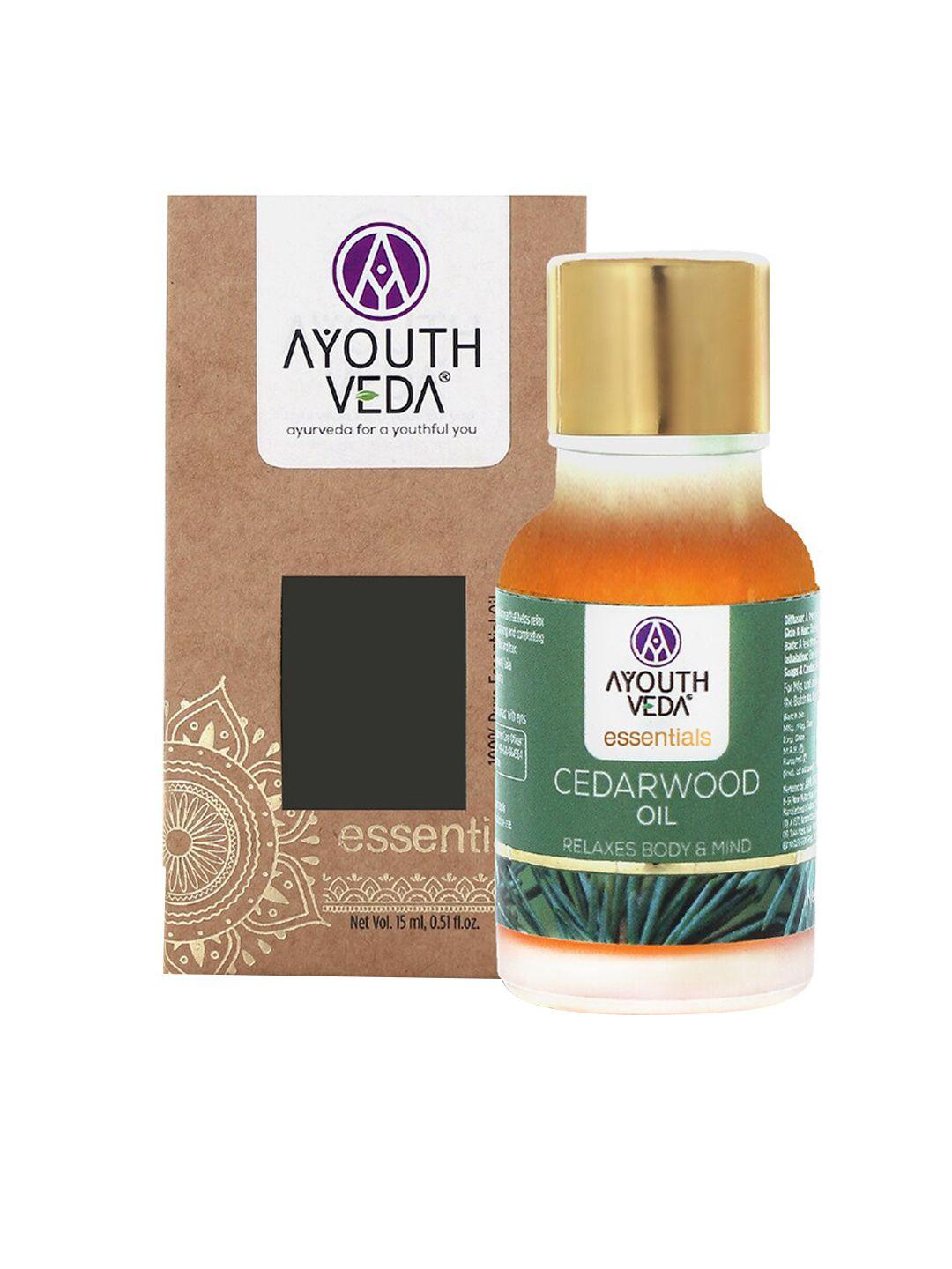 ayouthveda 100% pure & natural cedarwood essential oil for skin & hair - 15 ml