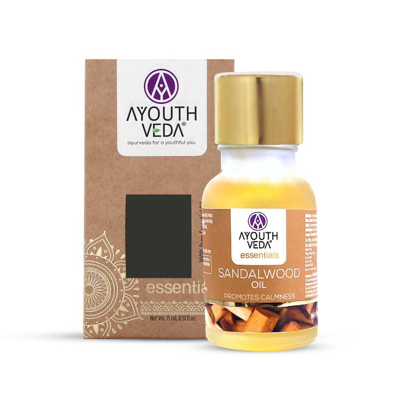 ayouthveda sandalwood essential oil, natural aromatherapy for relaxation & calming, face & hair care