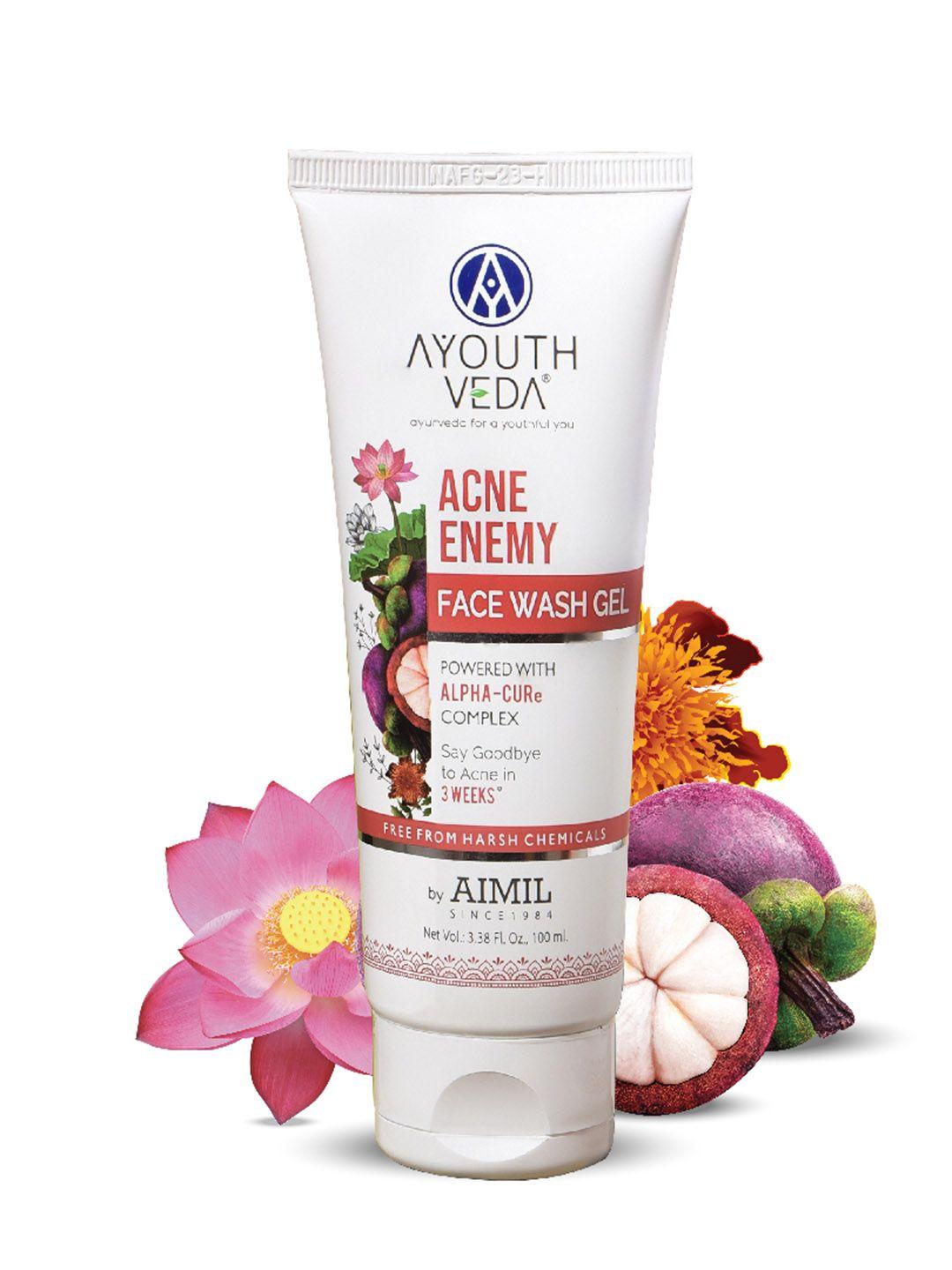 ayouthveda acne enemy face wash gel for acne & pimples - 100 ml